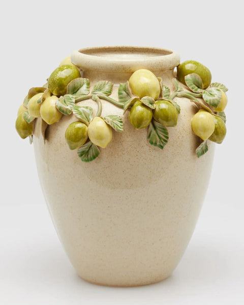 Vase en céramique avec CITRONS