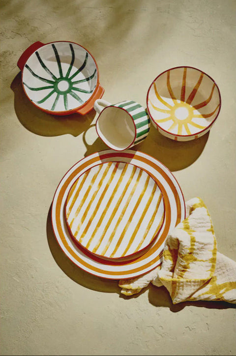 Assiette en porcelaine MYKONOS Ø20.3cm POMAX COIN DU MEUBLE PARIS