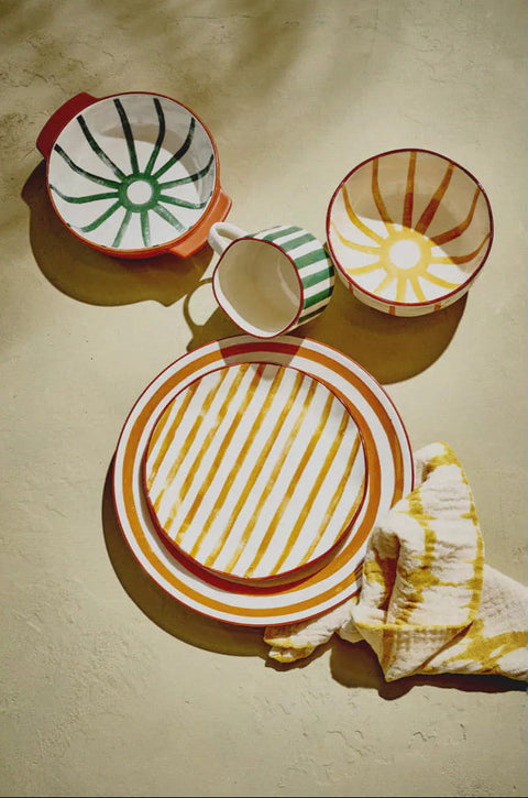 Assiette en porcelaine MYKONOS Ø27cm POMAX COIN DU MEUBLE PARIS