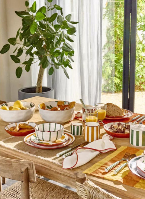 Assiette en porcelaine CITRONS MYKONOS Ø20.3cm POMAX Coin du Meuble