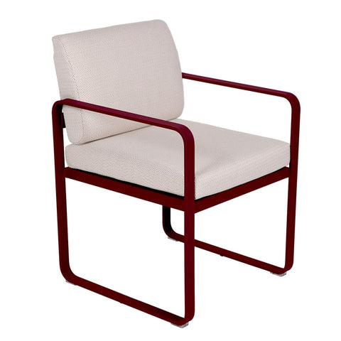 Silla con reposabrazos BELLEVIE de la marca Fermob con cojin PEARL. comprar en rincon del mueble online. RDM online