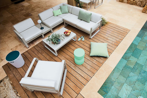 Módulo izquierdo BELLEVIE 2 plazas. Fermob. Compra online mobiliario exterior e interior, Rincón del Mueble RDM Madrid España. Colección modular para sofá