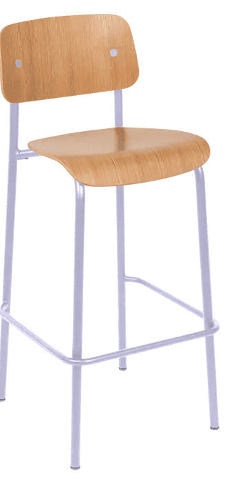 Silla alta de bar de roble STUDIE de la marca francesa fermob. comprar online en rincon del mueble