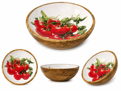 Bol en bois TOMATES