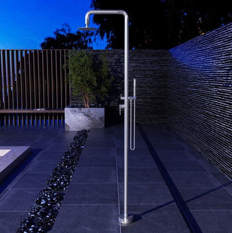 Douche de piscine FLORIDA avec douchette à main POOLIMEX COIN DU MEUBLE PARIS