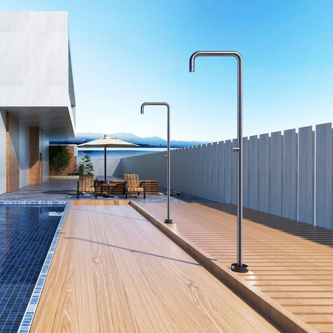 Douche de piscine UTAH gris cobalt POOLIMEX  COIN DU MEUBLE