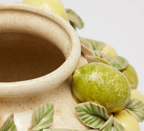 Vase en céramique avec CITRONS