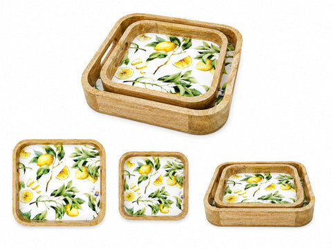 Plateau en bois CITRONS