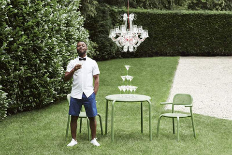 Table TONÍ Ø 80 cm. Meubles d’extérieur Fatboy. Table d’extérieur et d’intérieur. Rincón del Mueble RDM Madrid Espagne. Achat en ligne mobilier terrasse jardin