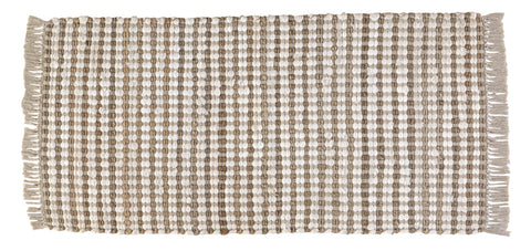 Tapis jute et coton 60x120cm