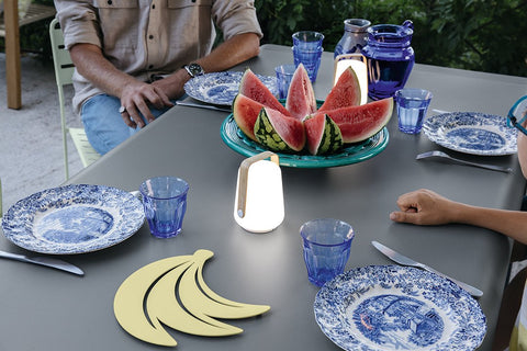 Lot de 3 lampes en bambou BALAD de 12 cm de la marque française Fermob. Acheter Fermob en ligne. Rincón del Mueble