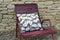 Coussin d’extérieur BOUQUET SAUVAGE, tulipe de 44x44 cm FERMOB