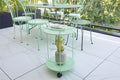 Guéridon à roulettes GUINGUETTE, acheter en ligne marque FERMOB. Rincón del Mueble RDM Madrid Espagne. Acheter mobilier d’extérieur et d’intérieur.