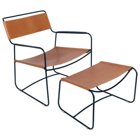 Fauteuil bas en cuir SURPRISING Fermob Coin du Meuble