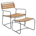 Ensemble fauteuil bas et repose-pieds en teck SUPRISING de la marque française Fermob. Acheter Fermob en ligne. Rincón del Mueble