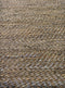 Pouf en coton, cuir et jute 45x45x35cm