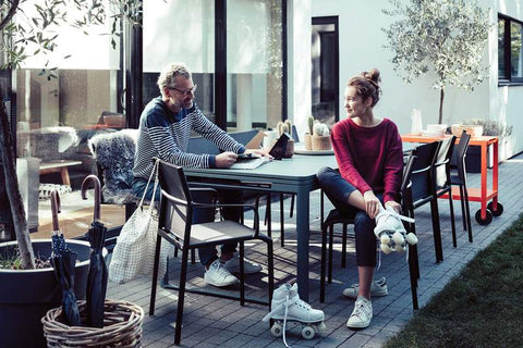 Table extensible à deux rallonges BIARRITZ de 200/300 x 100 cm. Collection Fermob. Acheter meubles en ligne d’extérieur et d’intérieur. Achat mobilier Rincón del Mueble RDM Madrid Espagne.