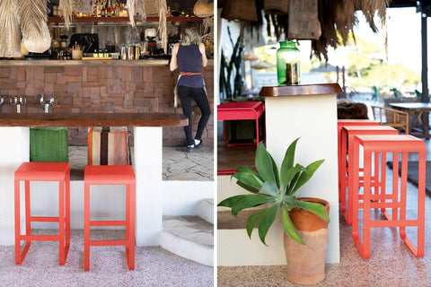 Tabouret haut de bar BELLEVIE de la marque française Fermob. Acheter Fermob en ligne. Rincón del Mueble